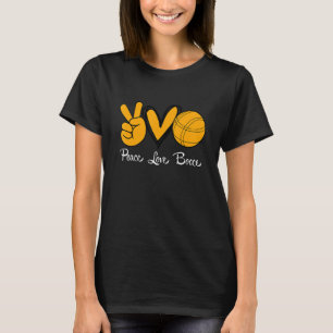Peace Love Bocce Ball   Bocce Dad Sports Team Fans T-Shirt