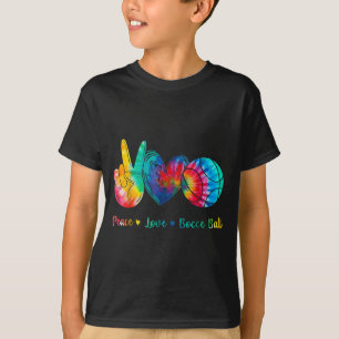 Peace Love Bocce Ball Tie Design T-Shirt