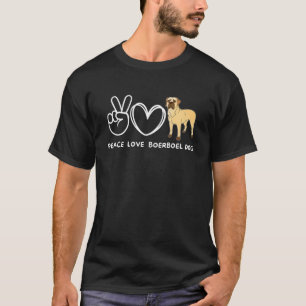 Peace Love Boerboel Dog Retro Boerboel Dog Lover T T-Shirt