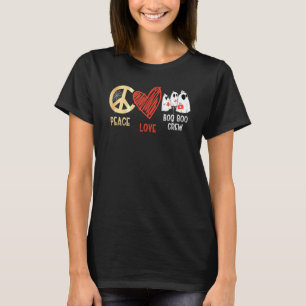 Peace Love Boo Boo Crew Costume Halloween Nurse T-Shirt