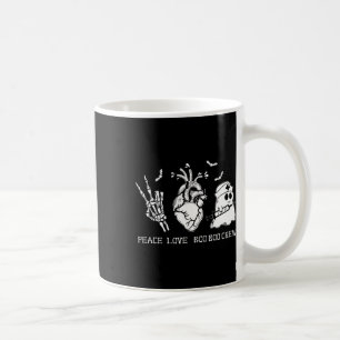 Peace Love Boo Boo Crew Lazy Halloween Costume Nur Coffee Mug