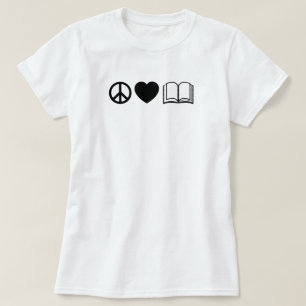Peace, Love & Books Basic T-Shirt