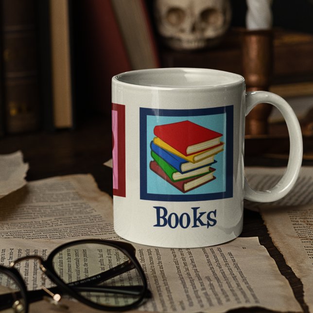 Peace Love Books Coffee Mug (Creator Uploaded)