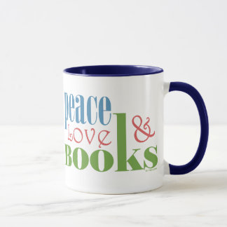 Peace Love Books II Mug