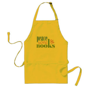 Peace Love Books II Standard Apron