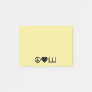 Peace, Love & Books Post-It Notes