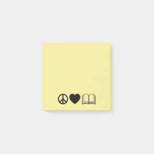 Peace, Love & Books Post-It Notes