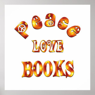 PEACE LOVE BOOKS - Starting at $11.80 Poster