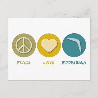 Peace Love Boomerang Postcard