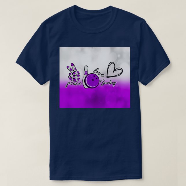PEACE LOVE BOWLING Classic TShirt (Design Front)