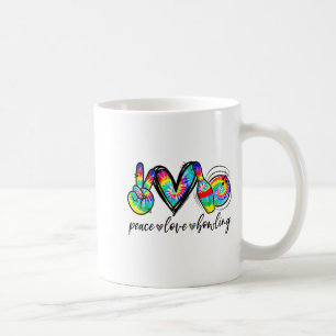 Peace Love Bowling Tie Dye Funny Bowling Lovers  Coffee Mug