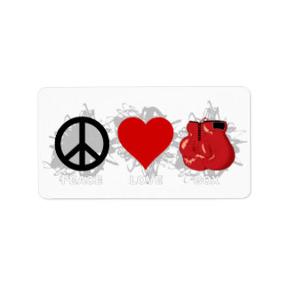Peace Love Box Emblem Label