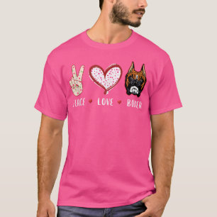 Peace Love Boxer Gift For Men Women Kids Boxer Dog T-Shirt