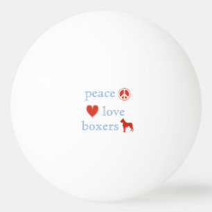 Peace Love Boxers Ping Pong Ball