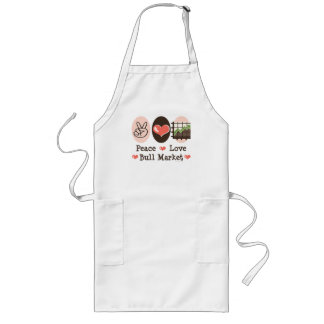 Peace Love Bull Market Apron