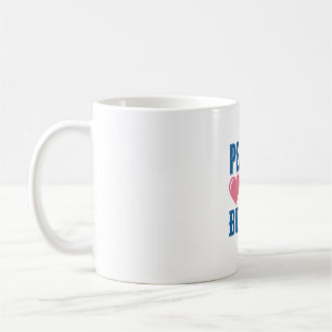 Peace Love Bulldog Vintage Dog Shirt Design Coffee Mug