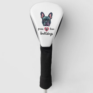 Peace Love Bulldogs Vintage Galaxy French Bulldog  Golf Head Cover