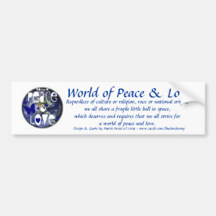Peace & Love - Bumper Sticker
