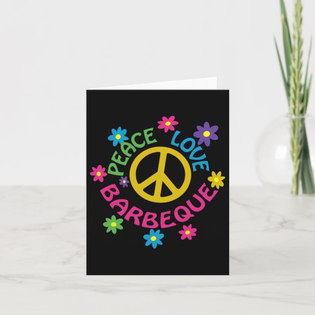 Peace Love Byrbeque - Byrbecue  Card (Front)