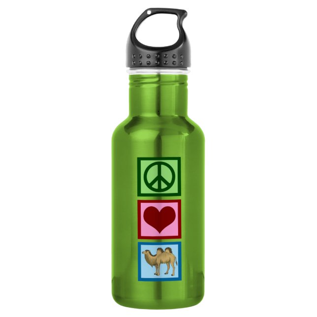 Peace Love Camels 532 Ml Water Bottle (Front)
