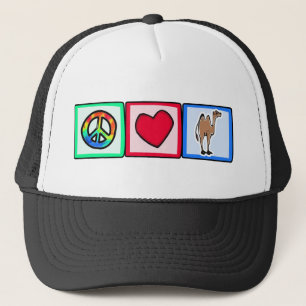 Peace, Love, Camels Trucker Hat