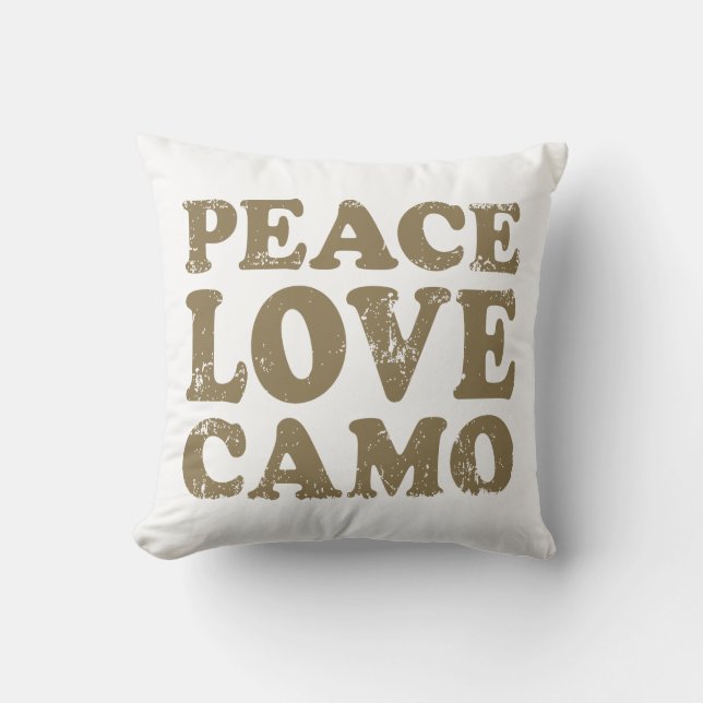 Peace Love Camo Cushion (Front)