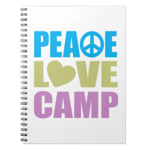 Peace Love Camp Spiral Notebook
