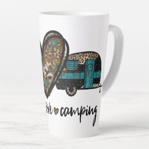 Peace Love Camping Latte Mug