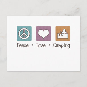 Peace Love Camping Postcard
