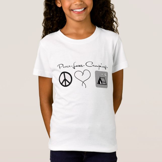 Peace Love Camping Shirts for Kids (Front)