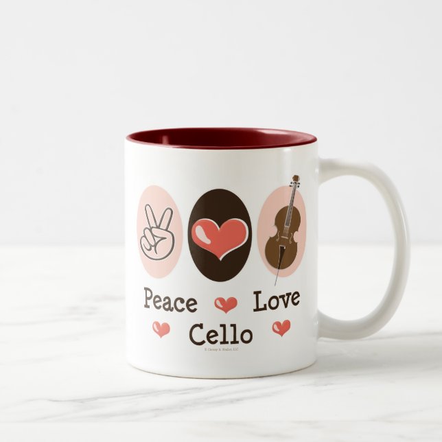 Peace Love Cello Mug (Right)