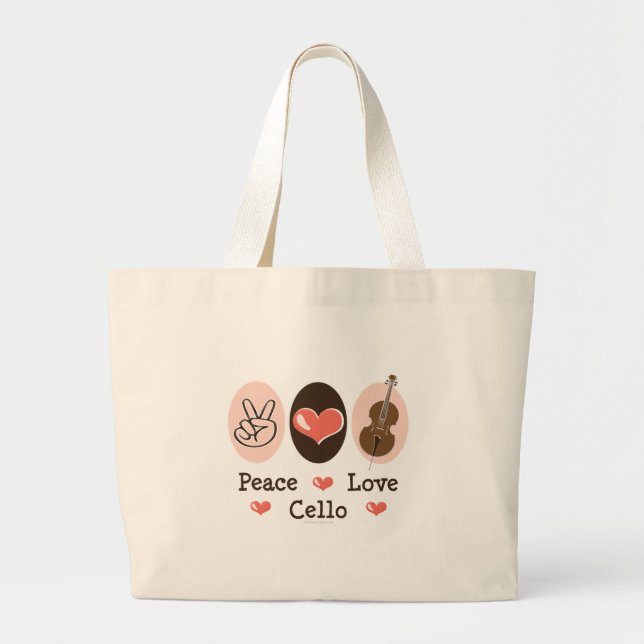 Peace Love Cello Music Bag (Front)