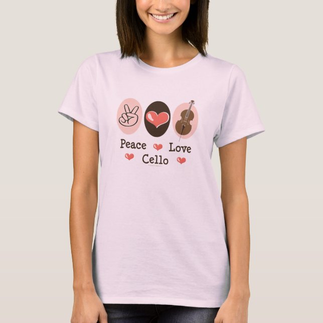Peace Love Cello Organic Tee (Front)