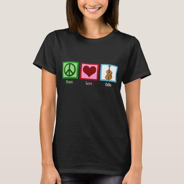 Peace Love Cello T-Shirt (Front)