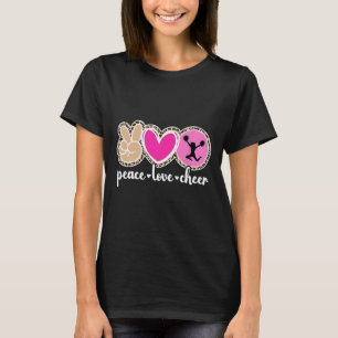 Peace Love Cheer Cheerleader Cheerleading T-Shirt