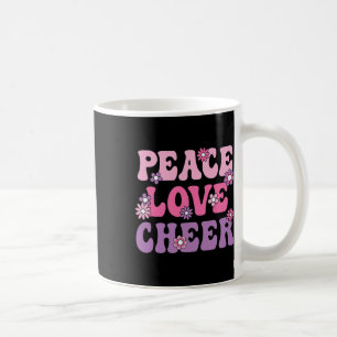 Peace Love Cheer Cheerleader Cheerleading Women Gi Coffee Mug
