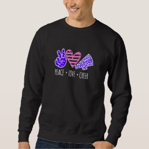 Peace Love Cheer Cheerleader Teen Girls Cheerlead Sweatshirt