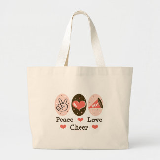 Peace Love Cheer Cheerleading Tote
