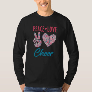 Peace Love Cheer Cute Cheerleading Cheerleader Coa T-Shirt