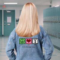 Peace Love Cheer Cute Custom Cheerleader