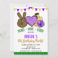  Peace Love Cheer Party Invitation