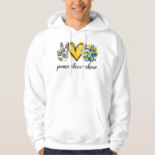 peace love cheerleading hoodie