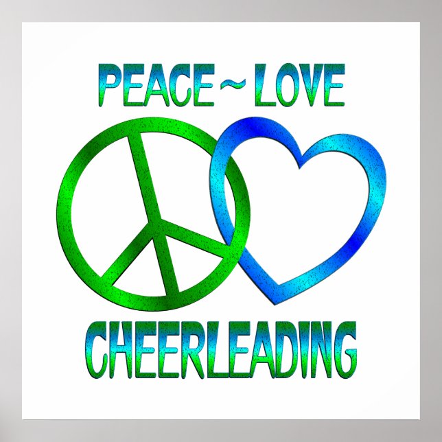 Peace Love CHEERLEADING Poster (Front)