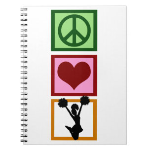 Peace Love Cheerleading Spiral Notebook