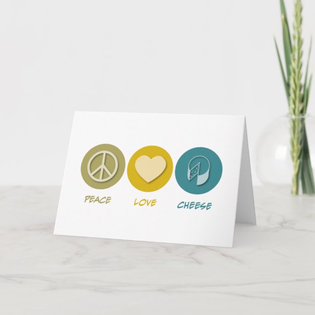 Peace Love Cheese Card (Front)