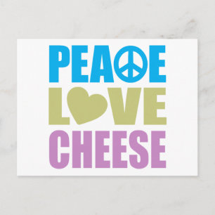 Peace Love Cheese Postcard