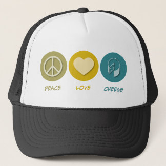 Peace Love Cheese Trucker Hat
