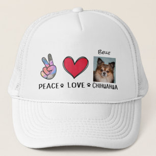 Peace Love Chihuahua Dog Lovers Trucker Hat