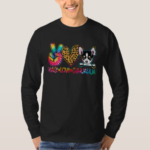 Peace Love Chihuahua Tie Dye Dog T-Shirt
