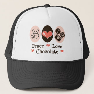 Peace Love Chocolate Hat